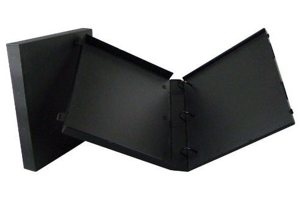 3 Ring Case View Binder with Overlay - 1.5 Inches - 3 Pack (Black)