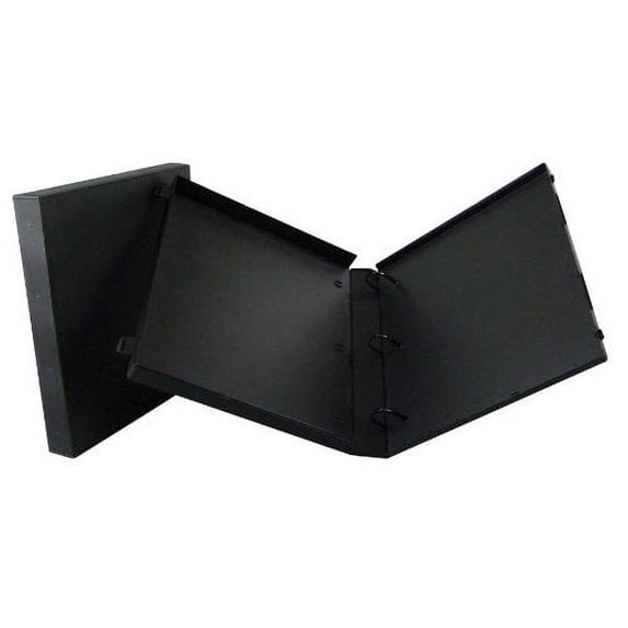 3 Ring Case View Binder with Overlay - 1.5 Inches - 3 Pack (Black)