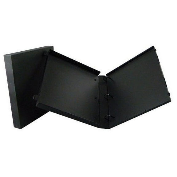 3 Ring Case View Binder with Overlay - 1.5 Inches - 3 Pack (Black)