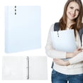thumbnail image 1 of 3-Ring D-Ring Binder (1 Pack, White), Plastic Pocket Folders for 3 Ring Binder, 3-Hole Punched Folder with Pockets, 1 of 9