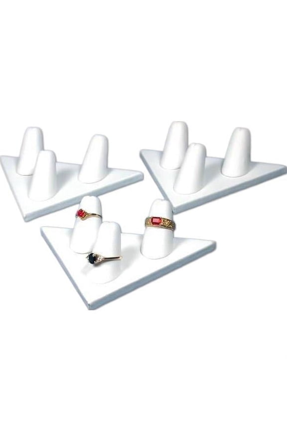 3 Ring Diamond Jewelry Stands Display 3 Finger Triangle