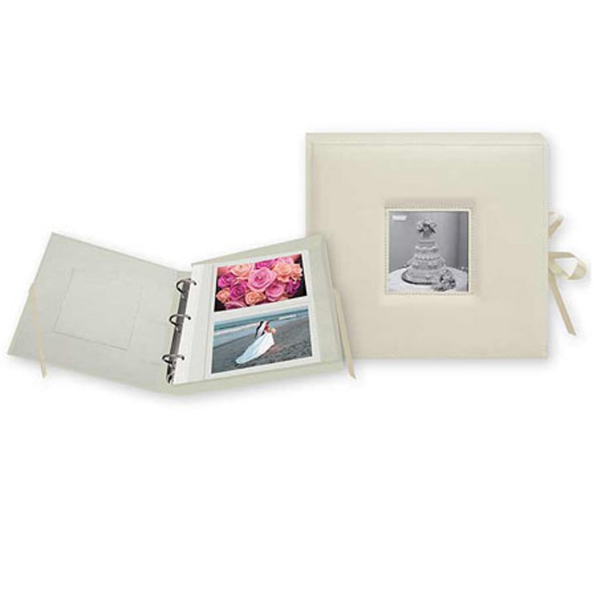 3-Ring Ivory Wedding Photo Album w Box by Pioneer - 4x6
