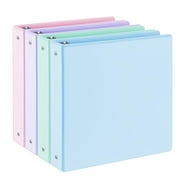 3 Ring Notebooks Binders 1.5inch Round Ring View Binder O-ring 3 Ring 200 Sheets of Letter Size Paper Organizer with Pockets 4-Pack Assorted Color