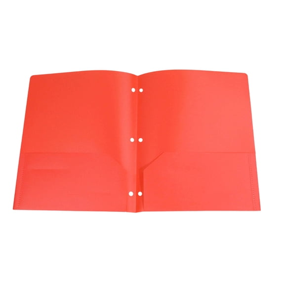 3-Ring Plastic Pocket Folder, Heavy-Duty Document Storage, Letter Size ...