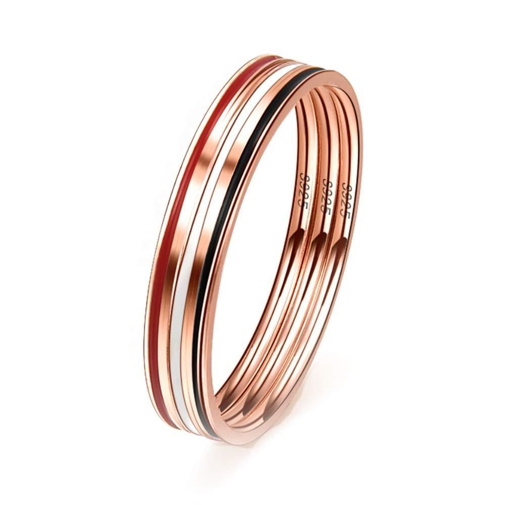 Luxurious 3PCS Wedding Band Set For Women In Sterling Silver