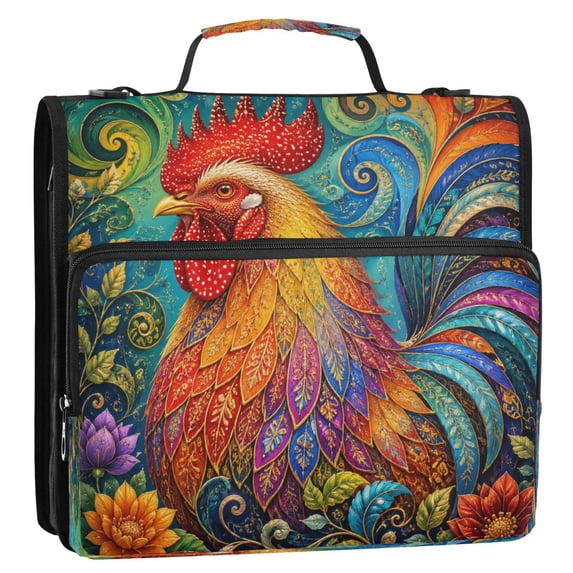 Personal File Rack 3 Ring Zipper Binder Stationery Organizer for Study Work Home Travel ...