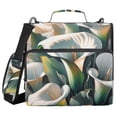 thumbnail image 1 of 3 Ring Zipper Binder with Shoulder Strap Waterproof Trapper Keeper 2 Inch D-Ring 500 Sheets Capacity Beautiful Soft Lilies Flower, 1 of 7