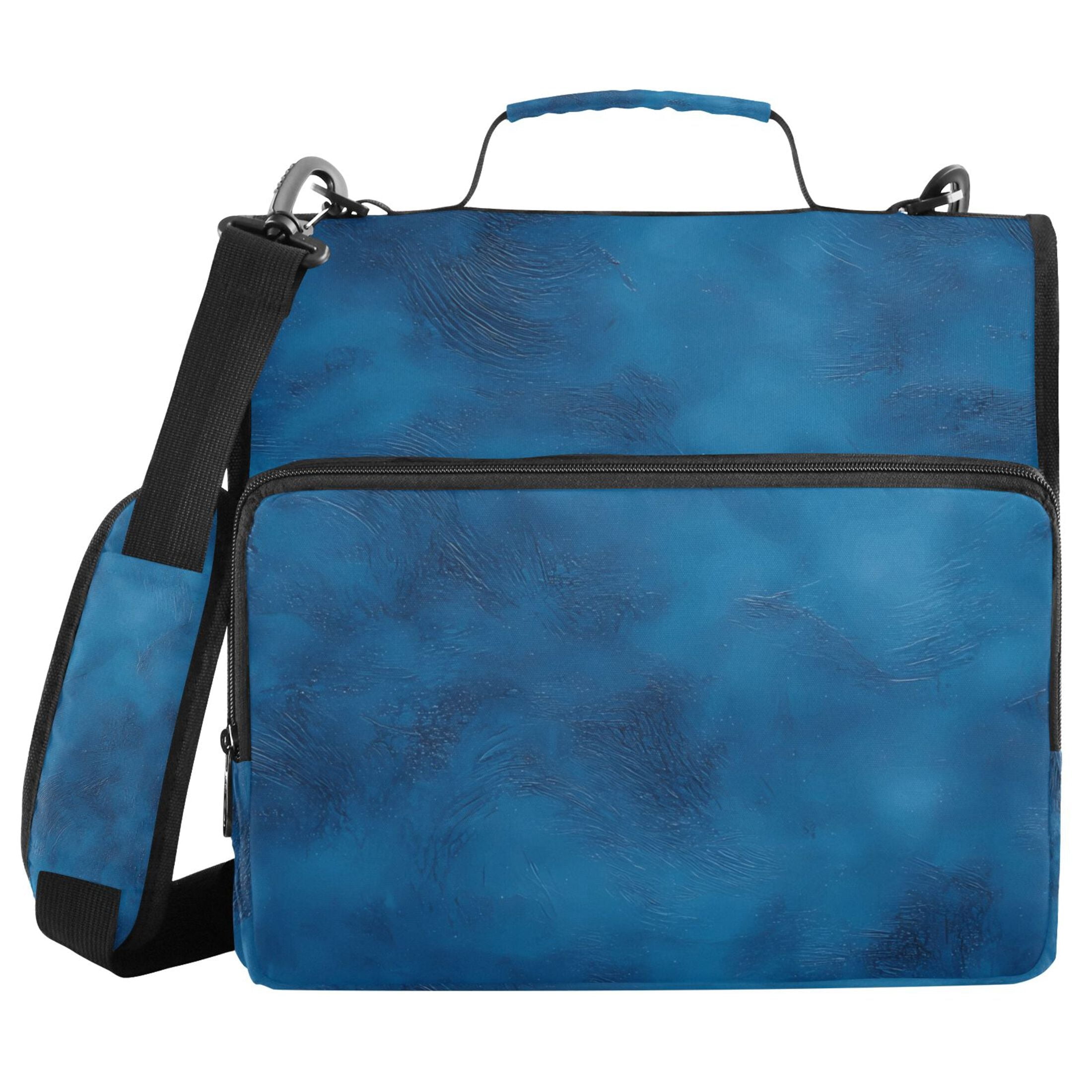 3 Ring Zipper Binder with Shoulder Strap Waterproof Trapper Keeper 2 Inch D-Ring 500 Sheets Capacity Blue Dreamy Fluffy Clouds