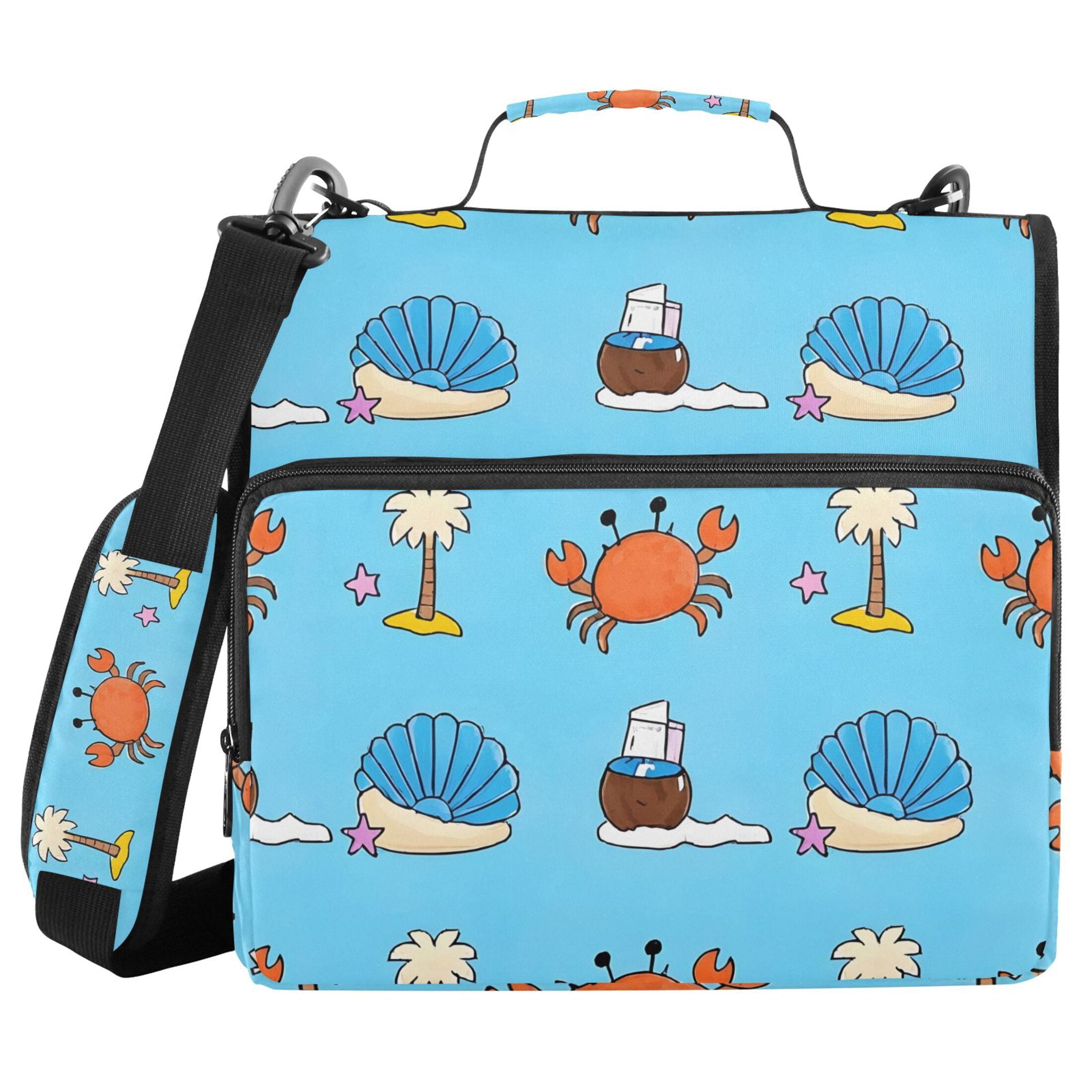 3 Ring Zipper Binder with Shoulder Strap Waterproof Trapper Keeper 2 ...
