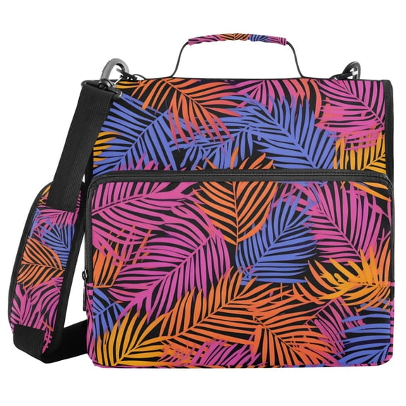 Haosy 3 Ring Zipper Binder with Shoulder Strap Waterproof Trapper ...