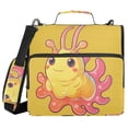 thumbnail image 1 of 3 Ring Zipper Binder with Shoulder Strap Waterproof Trapper Keeper 2 Inch D-Ring 500 Sheets Capacity Cute Sea Slug, 1 of 7