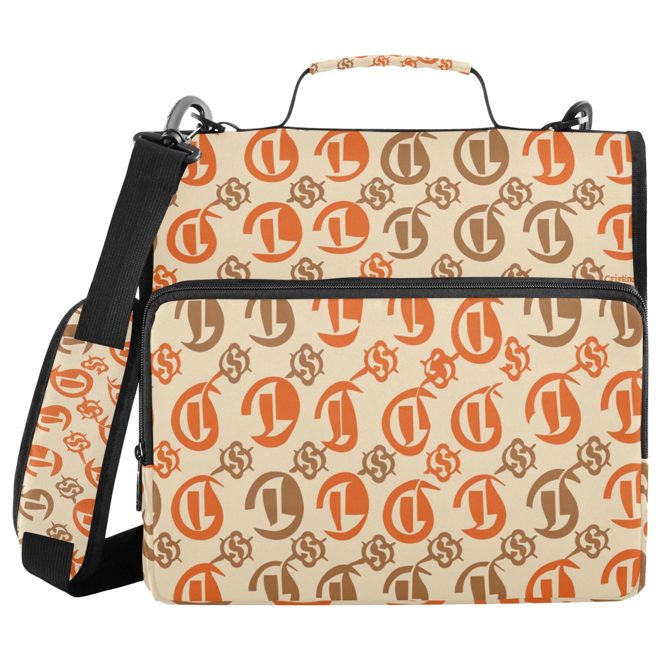 3 Ring Zipper Binder with Shoulder Strap Waterproof Trapper Keeper 2 Inch D-Ring 500 Sheets Capacity Fun Sign