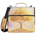 thumbnail image 1 of 3 Ring Zipper Binder with Shoulder Strap Waterproof Trapper Keeper 2 Inch D-Ring 500 Sheets Capacity Golden Tree with Leaf, 1 of 8