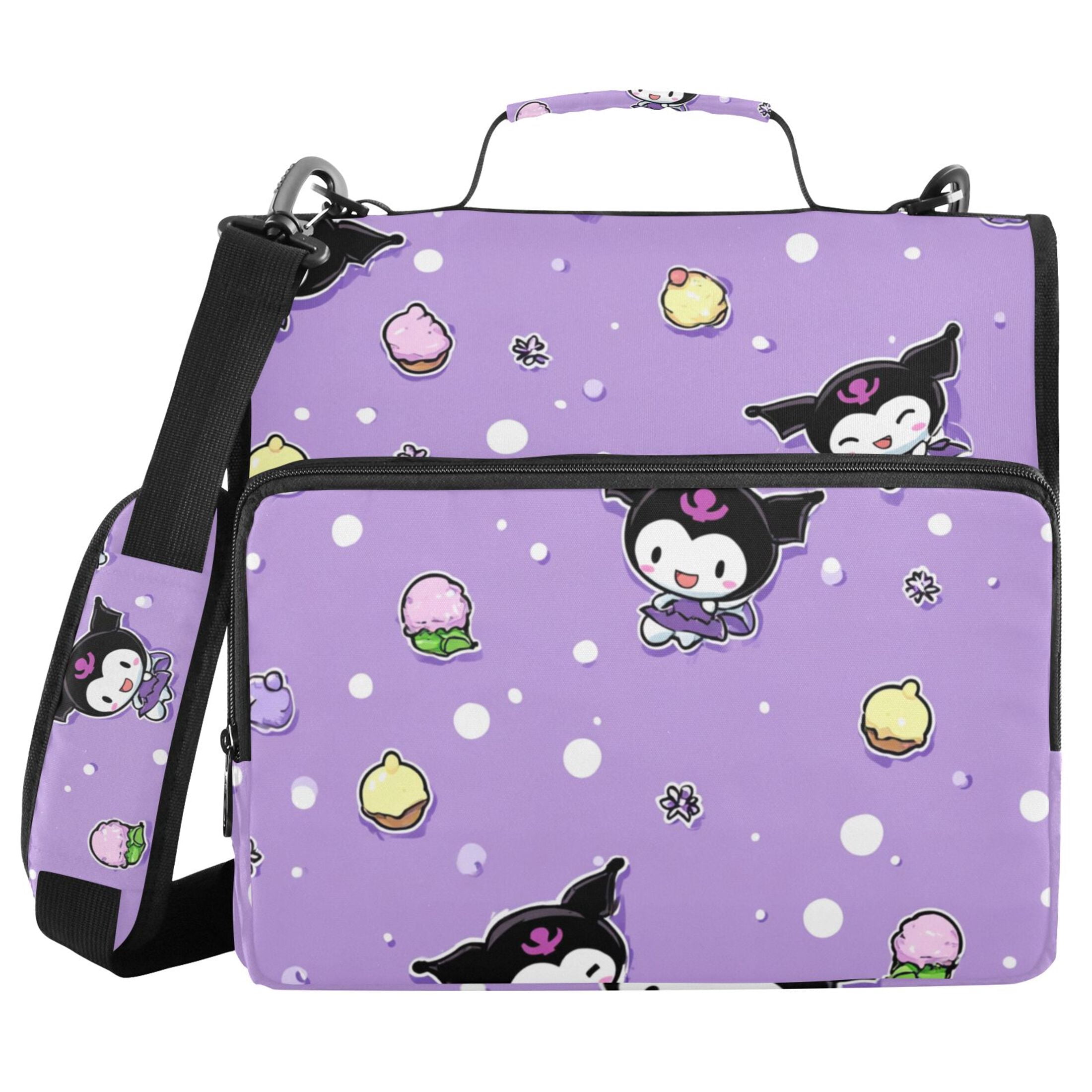 3 Ring Zipper Binder with Shoulder Strap Waterproof Trapper Keeper