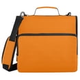 thumbnail image 1 of 3 Ring Zipper Binder with Shoulder Strap Waterproof Trapper Keeper 2 Inch D-Ring 500 Sheets Capacity Orange, 1 of 8