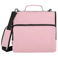 thumbnail image 1 of 3 Ring Zipper Binder with Shoulder Strap Waterproof Trapper Keeper 2 Inch D-Ring 500 Sheets Capacity Pale Pink, 1 of 8