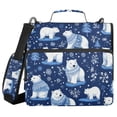 thumbnail image 1 of 3 Ring Zipper Binder with Shoulder Strap Waterproof Trapper Keeper 2 Inch D-Ring 500 Sheets Capacity Polar Bears Wearing Sweaters, 1 of 7
