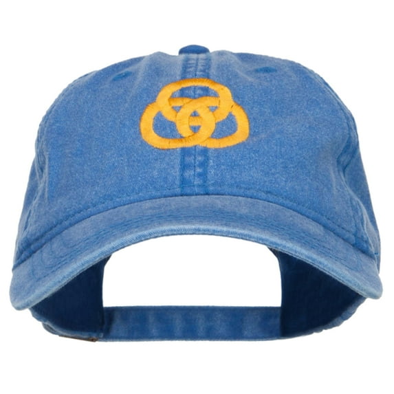 3 Rings Connected Embroidered Cap - Royal OSFM