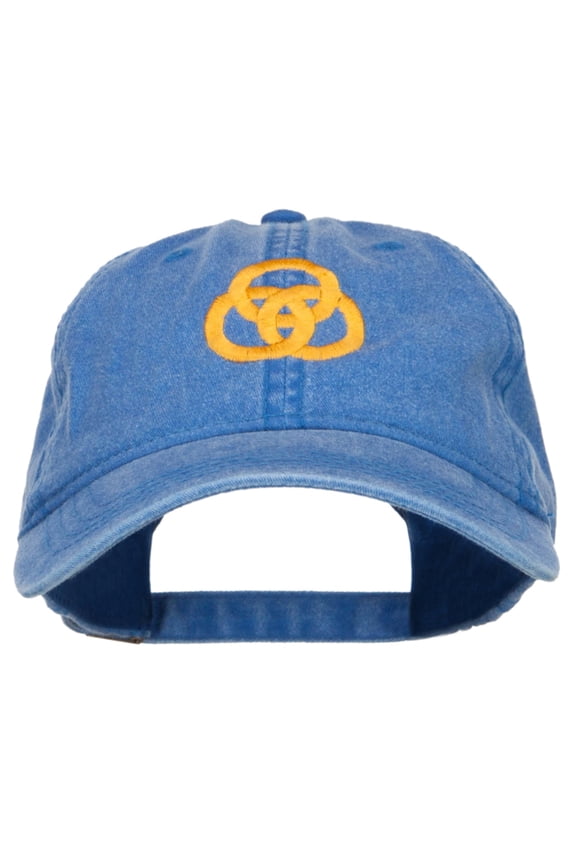 3 Rings Connected Embroidered Cap - Royal OSFM