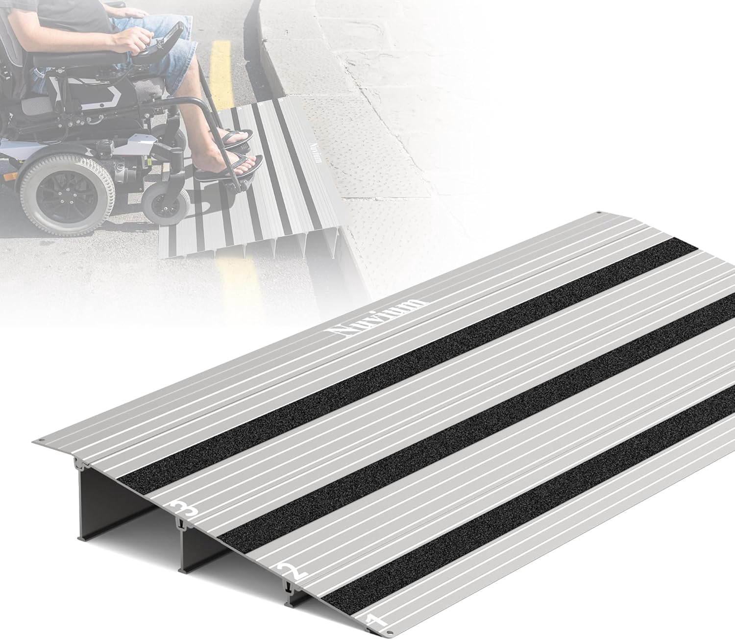 3" Rise Threshold Ramp for Doorways, Aluminum Door Entry Ramps for ...