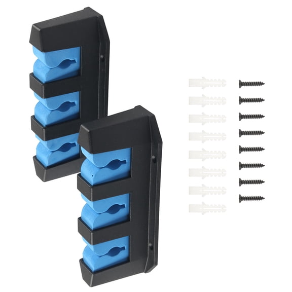 3-Rod Fishing Rod Holder Wall-mounted Poles Rack Horizontal Rod Stand for Garage, Cabin and Basement Fishing Accessory