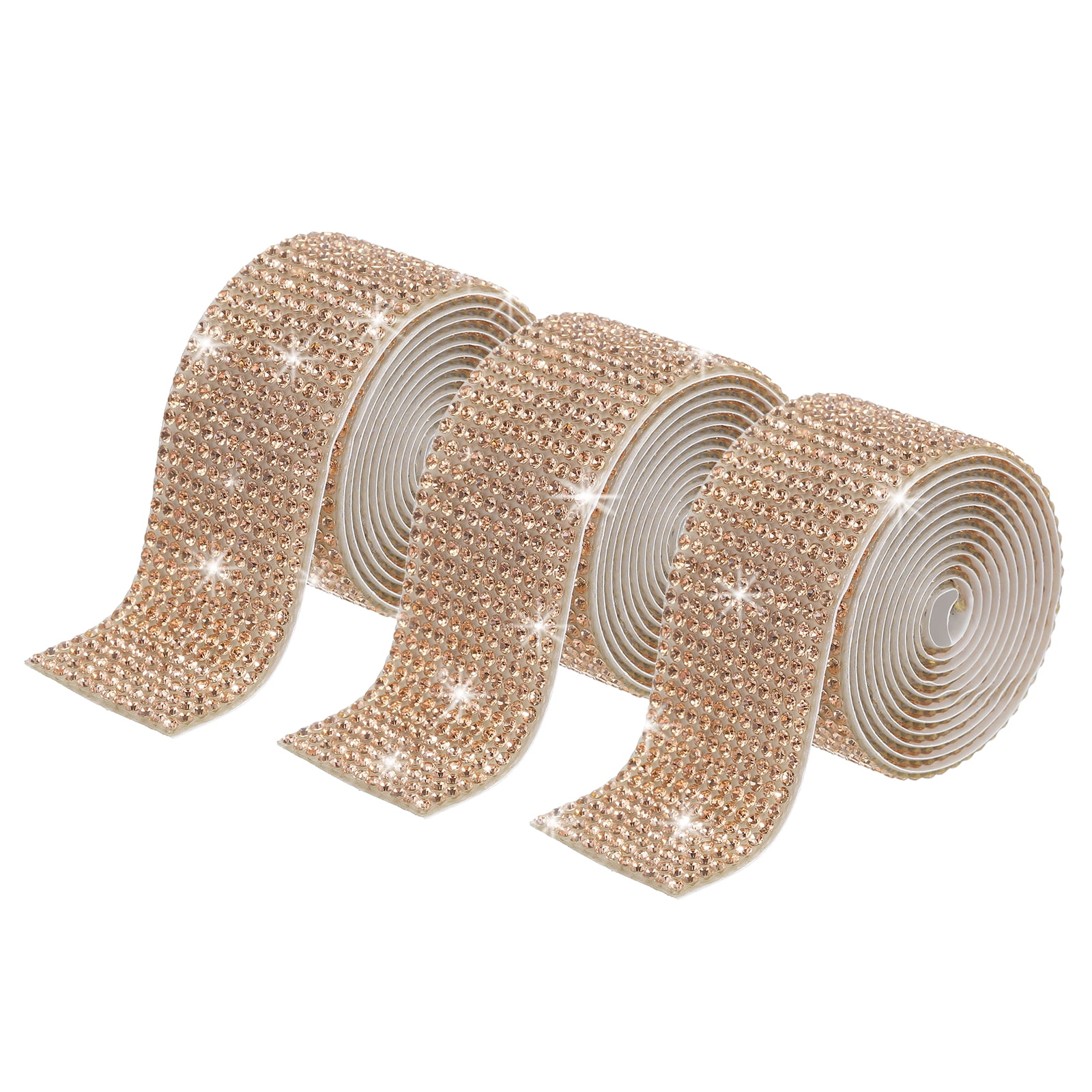 3 Roll 1 Inch 3 Yards Self Adhesive Crystal Rhinestone Diamond Ribbon ...