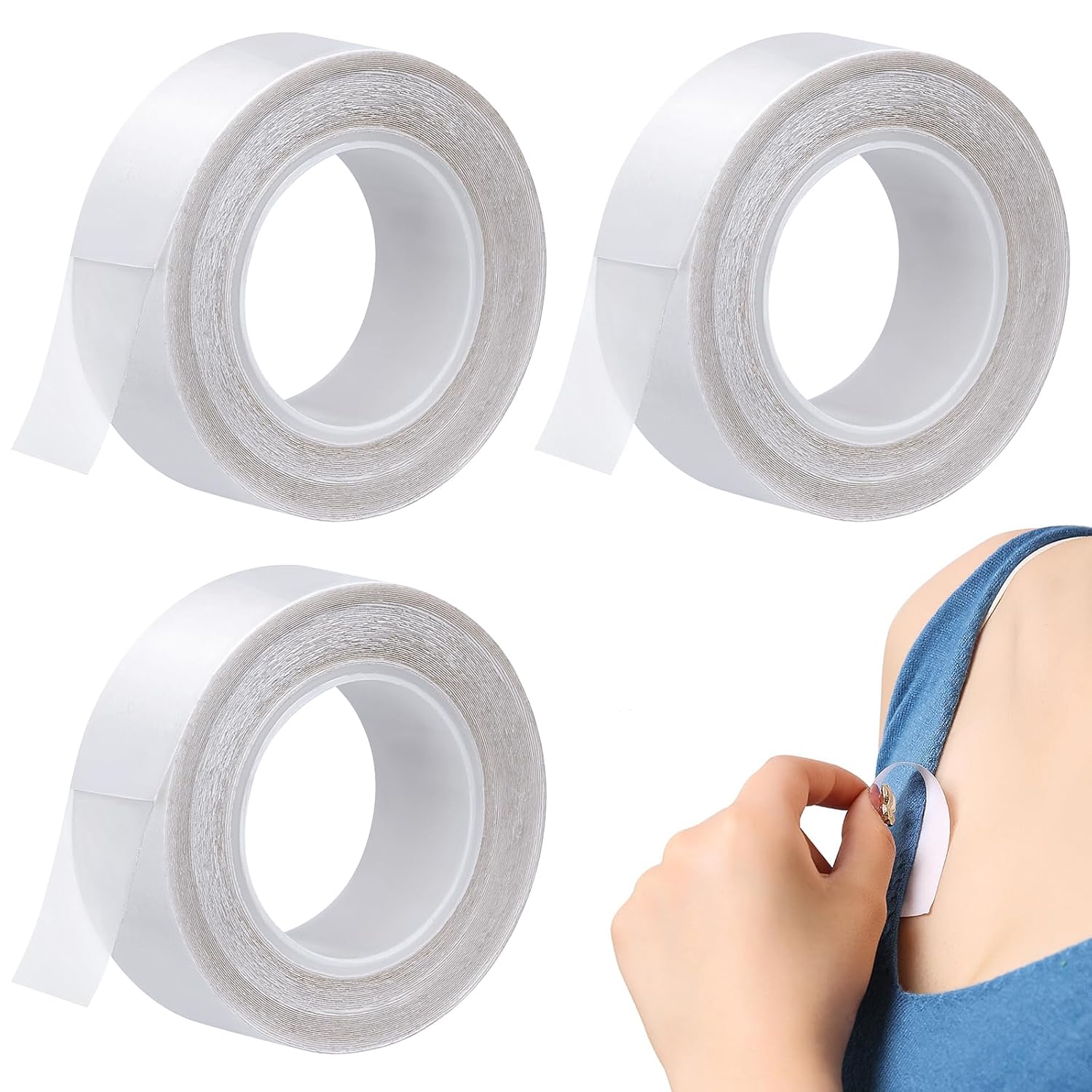 Ruban Adhésif Double Face Corps & Vêtements - 150 Pièces Extra Adhésif Transparent - 6