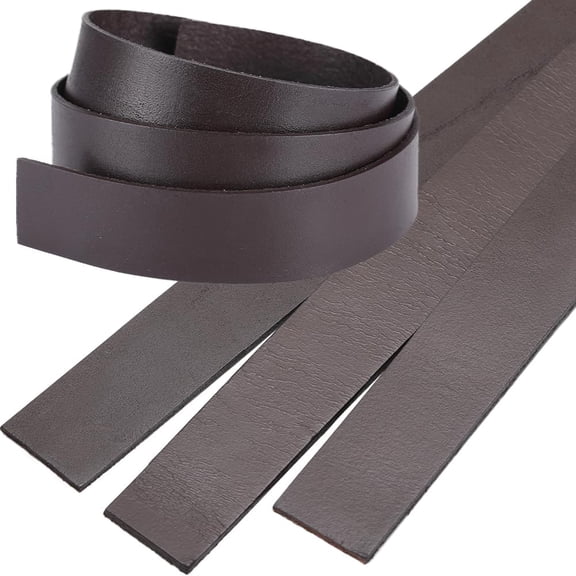 3 Roll 25mm Wide Genuine Leather Strip Flat Leather Cord 2mm Thick Leather Strap Cowhide String Braiding Thread Rope