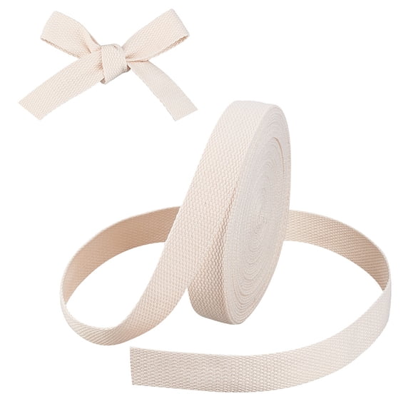 3 Roll 27m/29.5 Yards Polycotton Webbing Strap 1 Inch Thick White Sewing Twill Ribbon Polycotton Ribbon Flat Webbing Tape Roll
