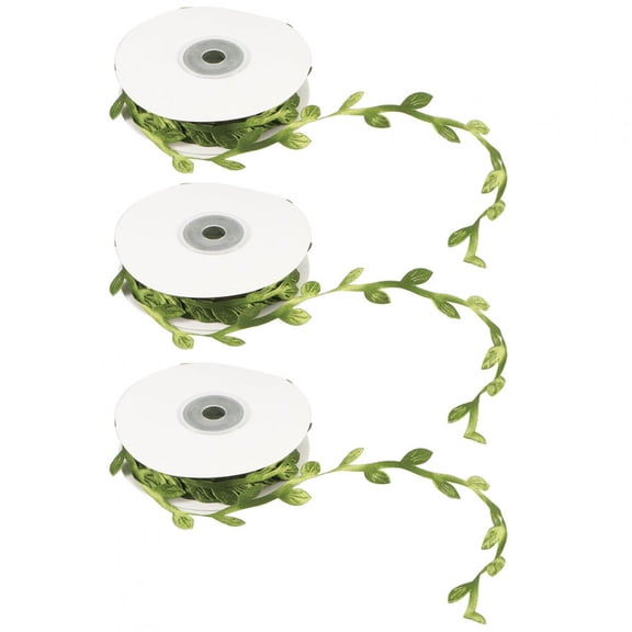 3 Roll Artificial Leaves Vine for DIY Craft, Wedding Decoration Accessory, Green Silk Ivy Garland Foliage (32.8 ft / 10 m)