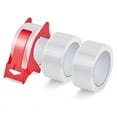 thumbnail image 1 of 3 Roll Clear Packaging Tape Dispenser, Heavy Duty Refills for Shipping Mailing, 1 of 4