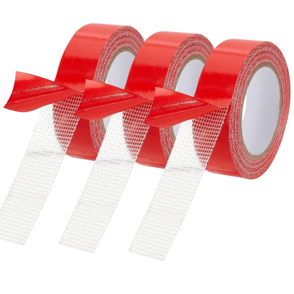 3 Rolls 15m/16.4 Yards Red Bookbinding Tape 0.7 Inch Wide Double Sided ...