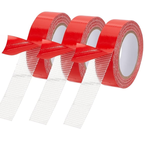 3 Rolls 15m/16.4 Yards Red Bookbinding Tape 0.7 Inch Wide Double Sided Adhesive Book Repair Tape Book Hinging Repair Tape