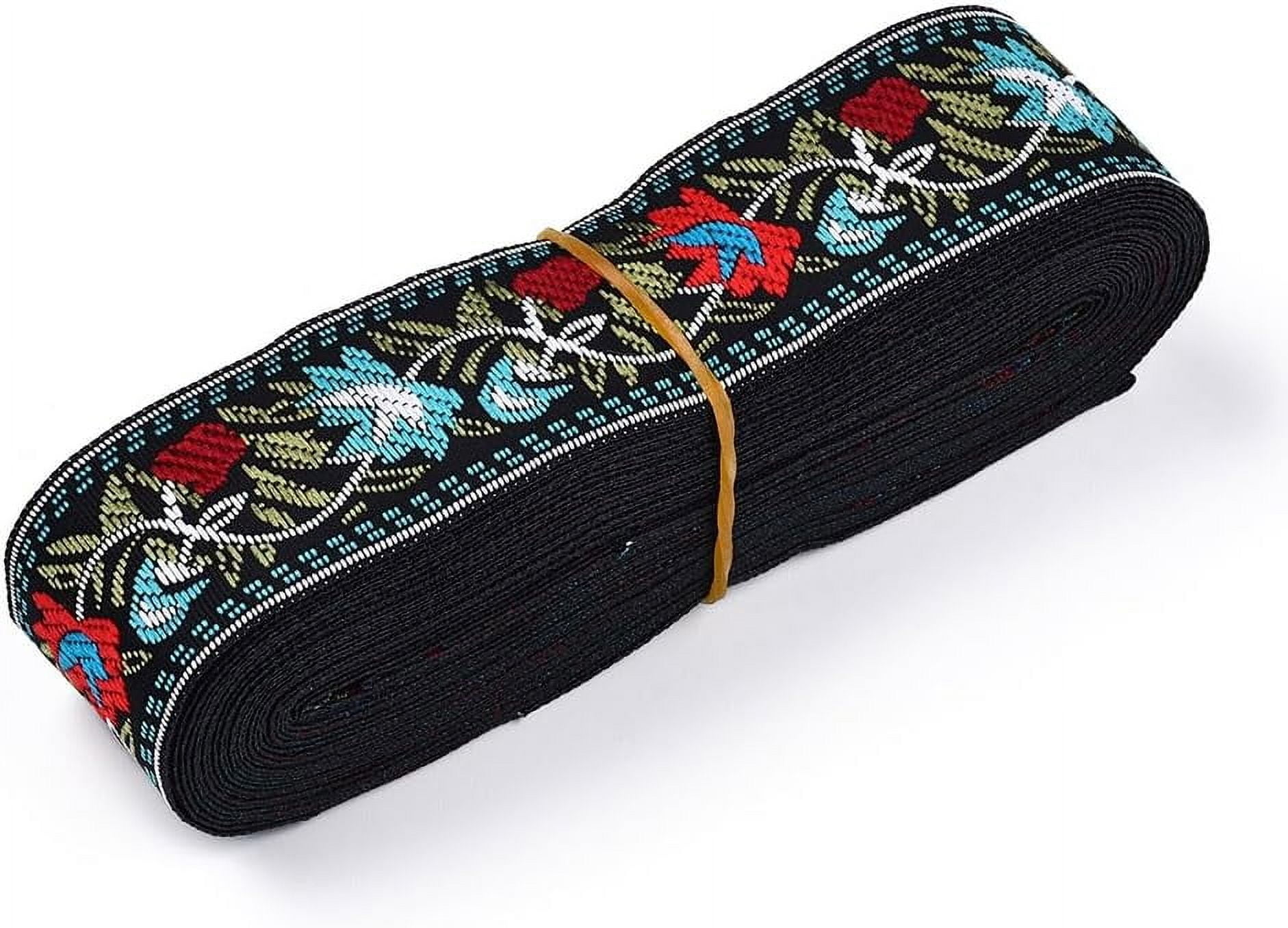 Persian Ribbon 3 Rolls 16.4 Yards Jacquard Ribbon Blue Flower Embroidered Boho Persian ...