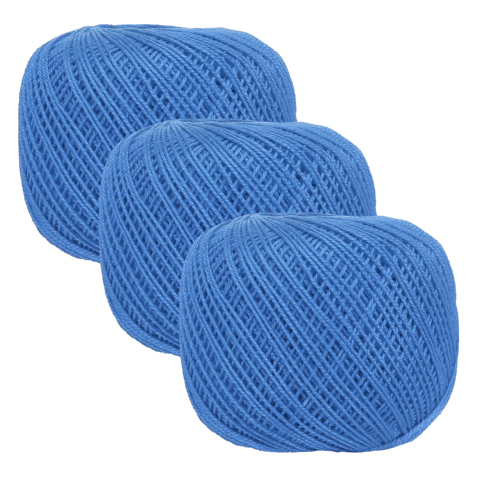3 Rolls 164 Yards Size 3 Dark Blue Cotton Crochet Thread Lace Weight Yarn Tatting Thread for Crocheting Knitting Embroidery Sewing