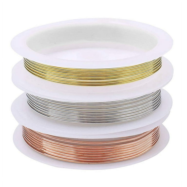 3 Rolls 18 Gauge Jewelry Copper ,Tarnish Resistant Jewelry Beading Wire for Jewelry  Making Supplies & Crafting 