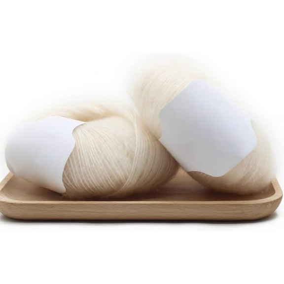 3 Rolls Acrylic Fiber Mohair Wool Knitting Yarn for Shawl Scarf Crochet Supplies Linen 0.9mm 284.34 Yards(260m)/roll for DIY