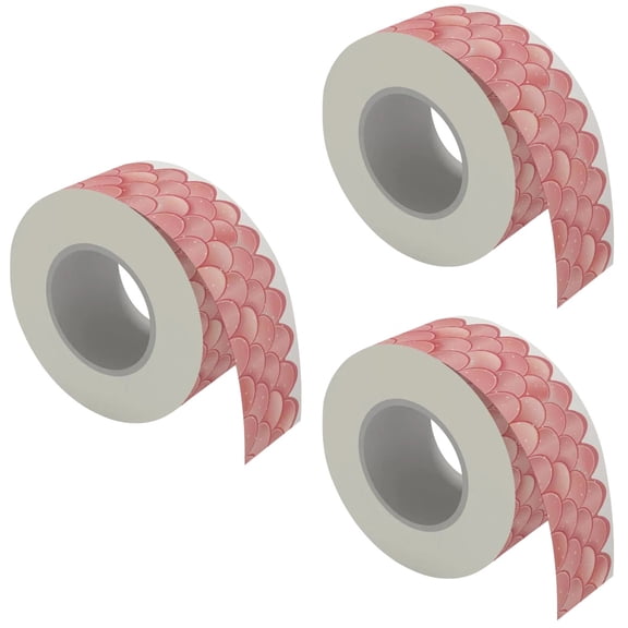 3 Rolls Announcement Border Sticker Board Decoration Ornament Stickers Pink