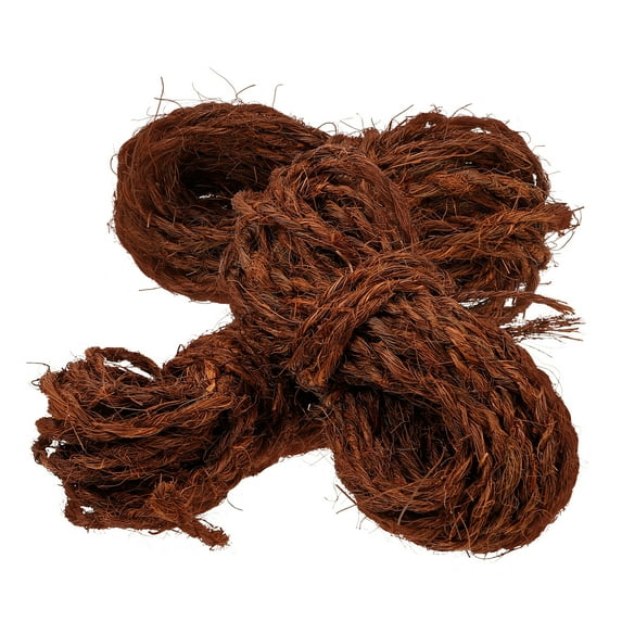 3 Rolls Braided Brown Silk Rope Decorative String Decorate to Weave Natural