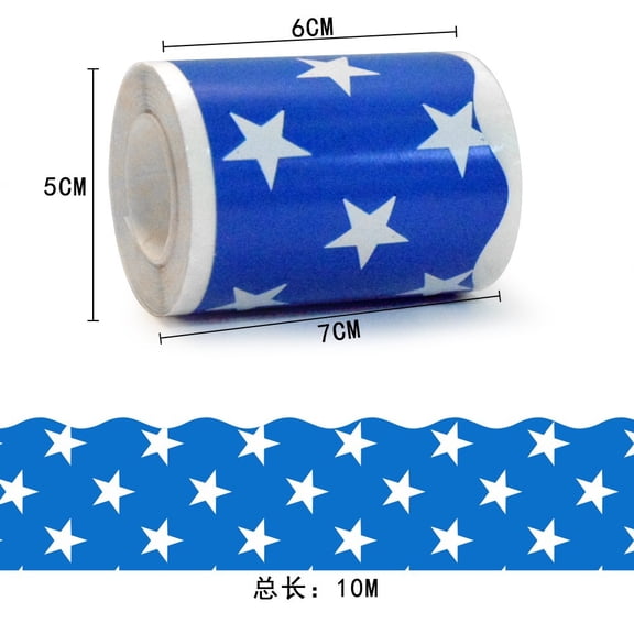 3 Rolls Bulletin Board Border: 33ft Bulletin Scalloped Trim Star Pattern for Classroom Arts Supplies Chalkboard School Party Door Poster Homeschool