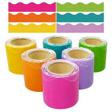 3 Rolls Bulletin Board Border Trims Scalloped Board Border Decors Paper Blackboard Decors