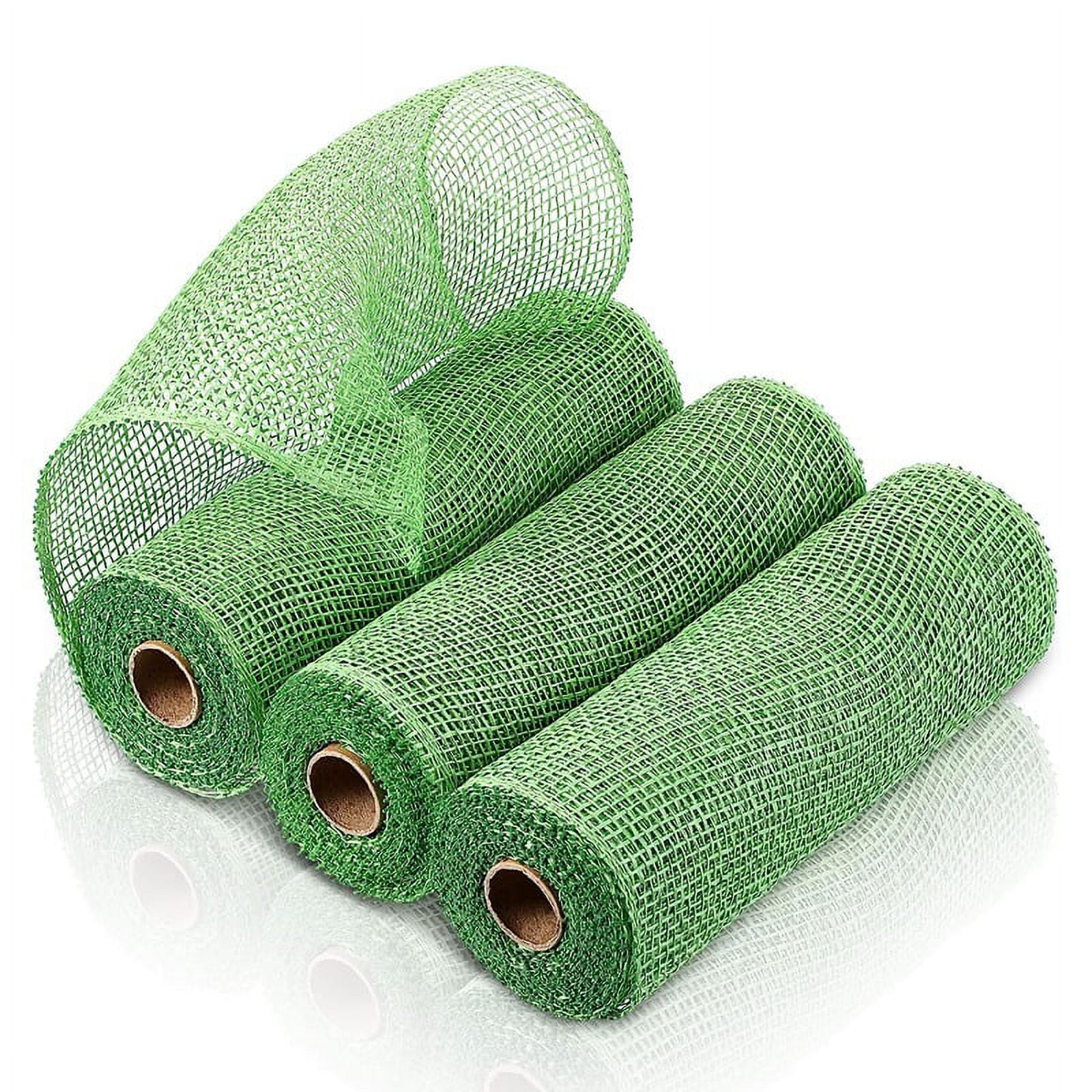 3 Rolls Burlap Decoration Mesh 10 Inch Wide Decorative Mesh Ribbon Wrapping Ribbon Rolls for Craft DIY Making