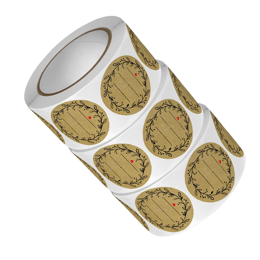 GOOHOCHY MultiColor Kraft Paper Food Labels Stickers for Decor ...