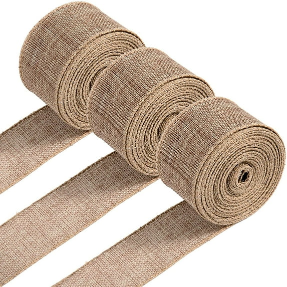 3 Rolls Christmas Buffalo Plaid Ribbon Christmas Wrapping Ribbon Wired Edge Burlap Check Ribbon Gingham Christmas Wreath Tree Decor