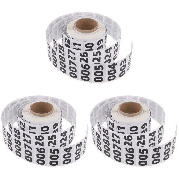 CIMAXIC Black Round Number Labels for Easy Inventory and Decorative Use