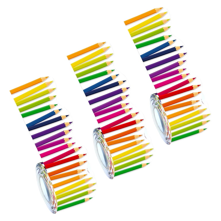 MECCANIXITY 66ft Bulletin Board Border Trim Decor, 2.8" Wide, Mixed Colors, Rolled Cardstock For Classroom Wall Window