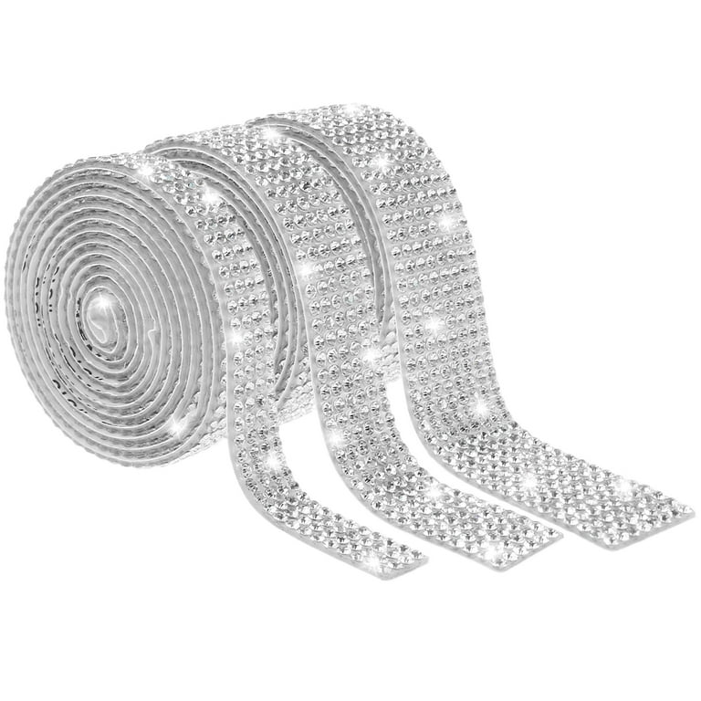 4 Rolls Self Adhesive Rhinestone Strips, Rhinestone Ribbon Rhinestone  Diamond Ribbon For Crafts, Diy Rhinestone Tape