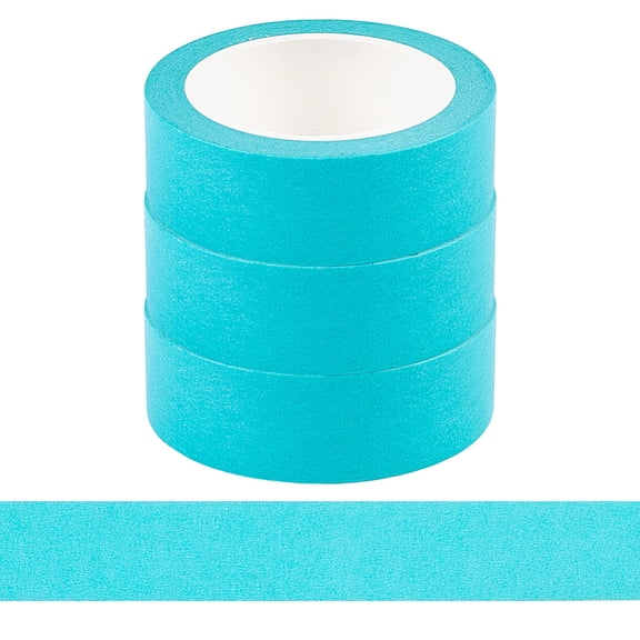3 Rolls Green Masking Tape 11yds X 0.6in(33 Total Yards) Paper Colored Painters Multi-Purpose Adhesive Textured Labeling Tape