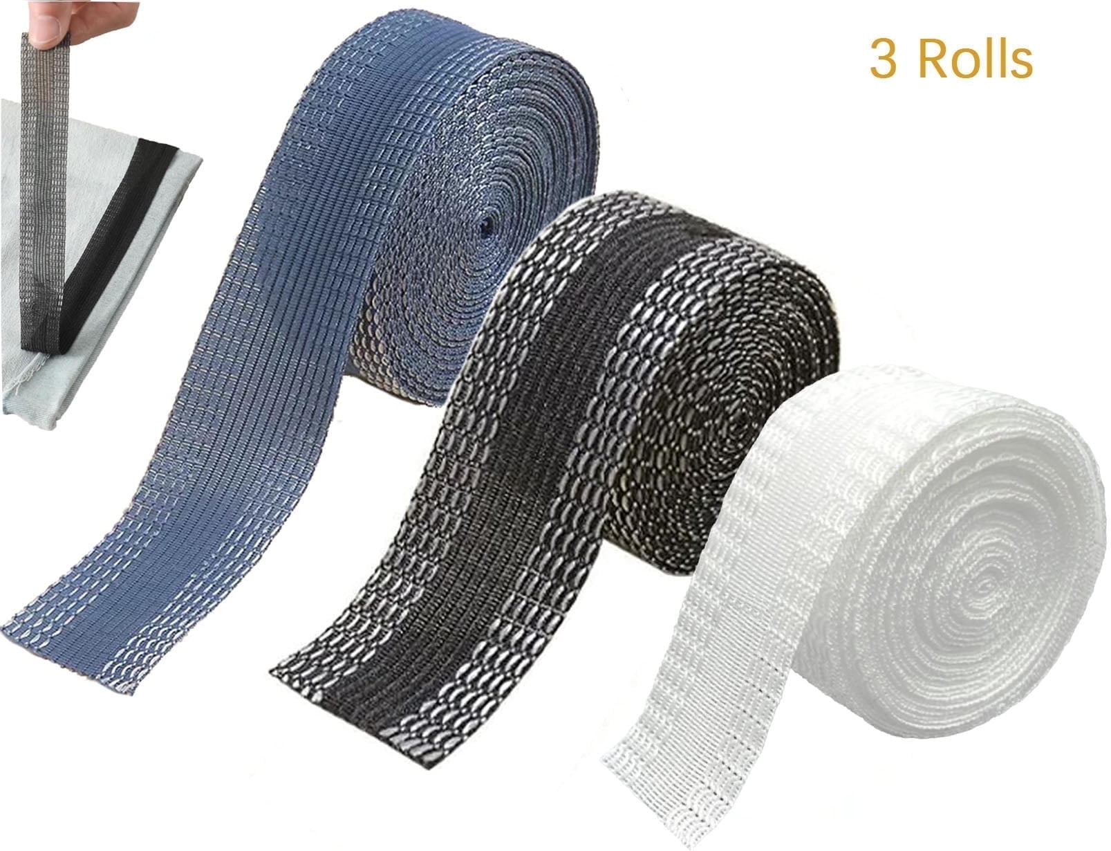 3 Pack Hemming Tape for Pants, 13 Yards Iron on Hemming Tape, Trousers Edge Modified Strips, Sewing Hem Tape for Jeans Suit Pants Trouser Mouth
