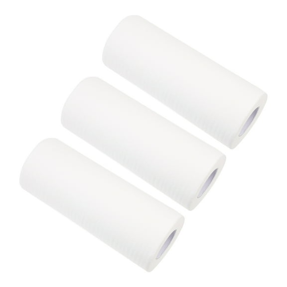 3 Rolls Kitchen Cleaning Paper Towels Disposable White Non-Woven Rags for Flatware and Cleaning